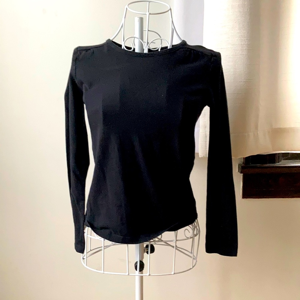 Children’s Place Solid Black Long Sleeve Tee